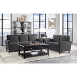 Dunleith Charcoal Gray Velvet Sofa