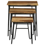 Nayeli 3-Piece Nesting Table With Hairpin Legs Natural And Black