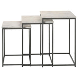 Caine 3-Piece Nesting Table With Marble Top