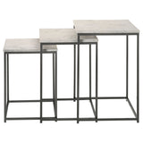 Caine 3-Piece Nesting Table With Marble Top