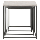 Caine 3-Piece Nesting Table With Marble Top
