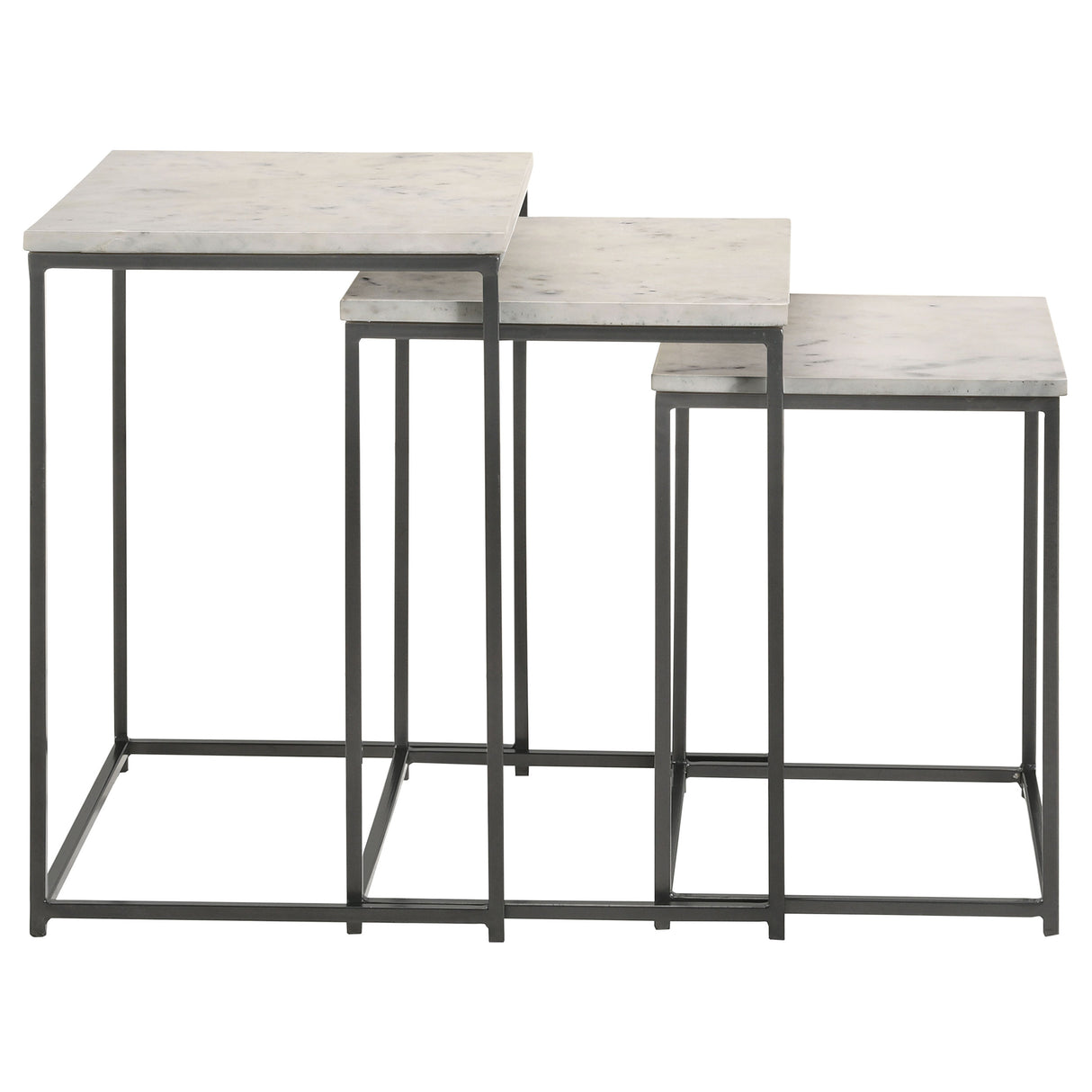 Caine 3-Piece Nesting Table With Marble Top
