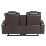 Caelan Dark Brown Power Double Reclining Loveseat