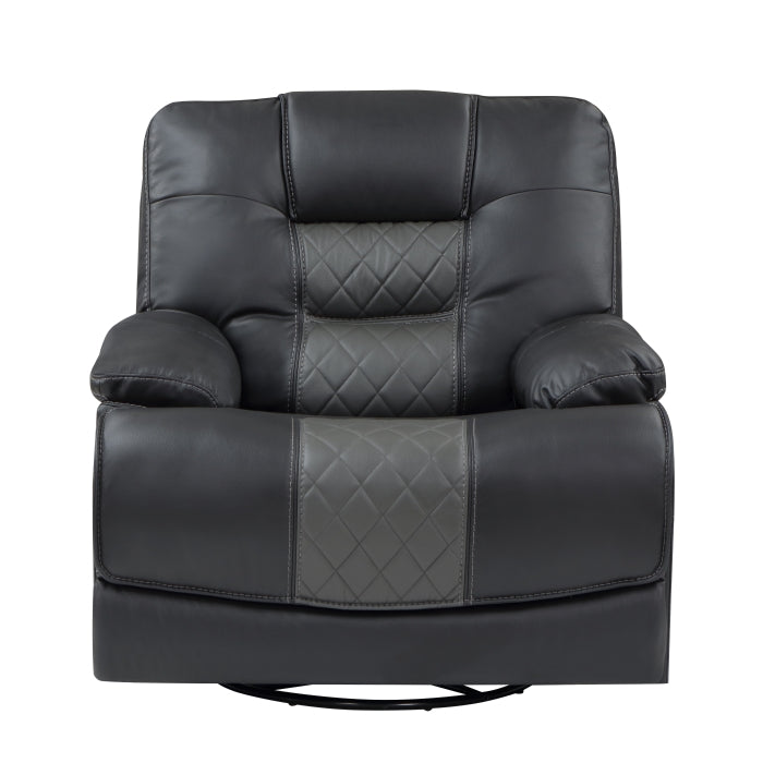 Fabian Grey Swivel Glider Reclining Chair