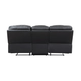 Fabian Grey Double Reclining Sofa With Center Drop-Down Cup Holders, Receptacles And Usb Ports