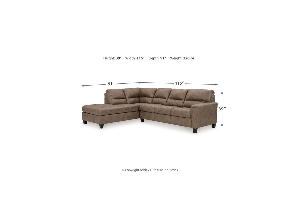 Navi Fossil 2-Piece Left-Arm Facing Sectional Sofa Chaise