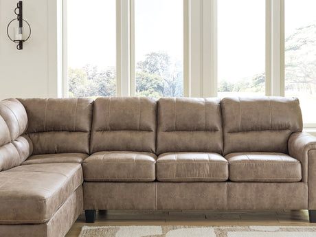 Navi Fossil 2-Piece Left-Arm Facing Sectional Sofa Sleeper Chaise