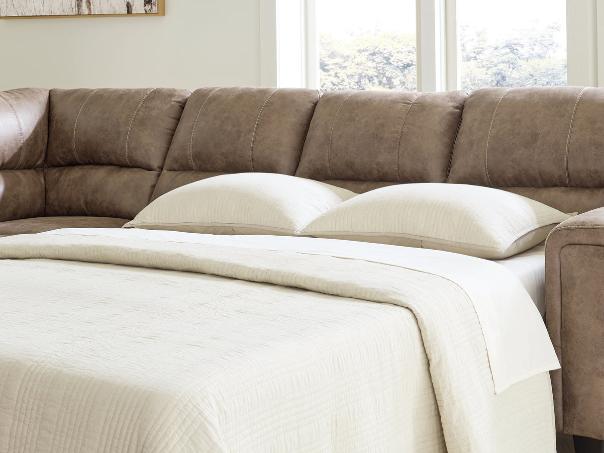 Navi Fossil 2-Piece Left-Arm Facing Sectional Sofa Sleeper Chaise
