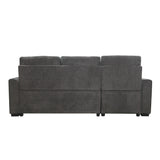 Carolina Exposed Feet With Faux Wood 2-Piece Reversible Sectional Pull-Out Bed And Hidden Storage