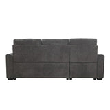 Carolina Exposed Feet With Faux Wood 2-Piece Reversible Sectional Pull-Out Bed And Hidden Storage