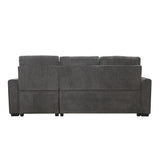 Carolina Exposed Feet With Faux Wood 2-Piece Reversible Sectional Pull-Out Bed And Hidden Storage