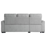 Carolina Exposed Feet With Faux Wood 2-Piece Reversible Sectional Pull-Out Bed And Hidden Storage