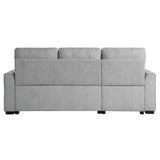 Carolina Exposed Feet With Faux Wood 2-Piece Reversible Sectional Pull-Out Bed And Hidden Storage