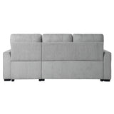 Carolina Exposed Feet With Faux Wood 2-Piece Reversible Sectional Pull-Out Bed And Hidden Storage