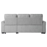 Carolina Exposed Feet With Faux Wood 2-Piece Reversible Sectional Pull-Out Bed And Hidden Storage