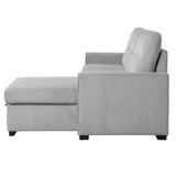 Carolina Exposed Feet With Faux Wood 2-Piece Reversible Sectional Pull-Out Bed And Hidden Storage