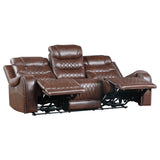 Putnam Brown Power Double Reclining Sofa