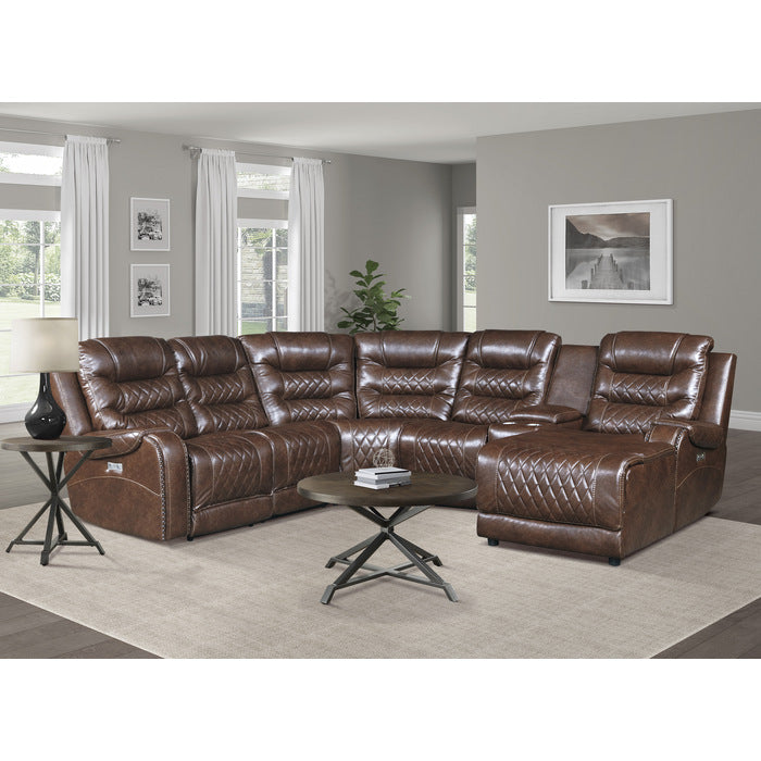 Putnam 6-Piece Modular Power Reclining Sectional With Right Chaise