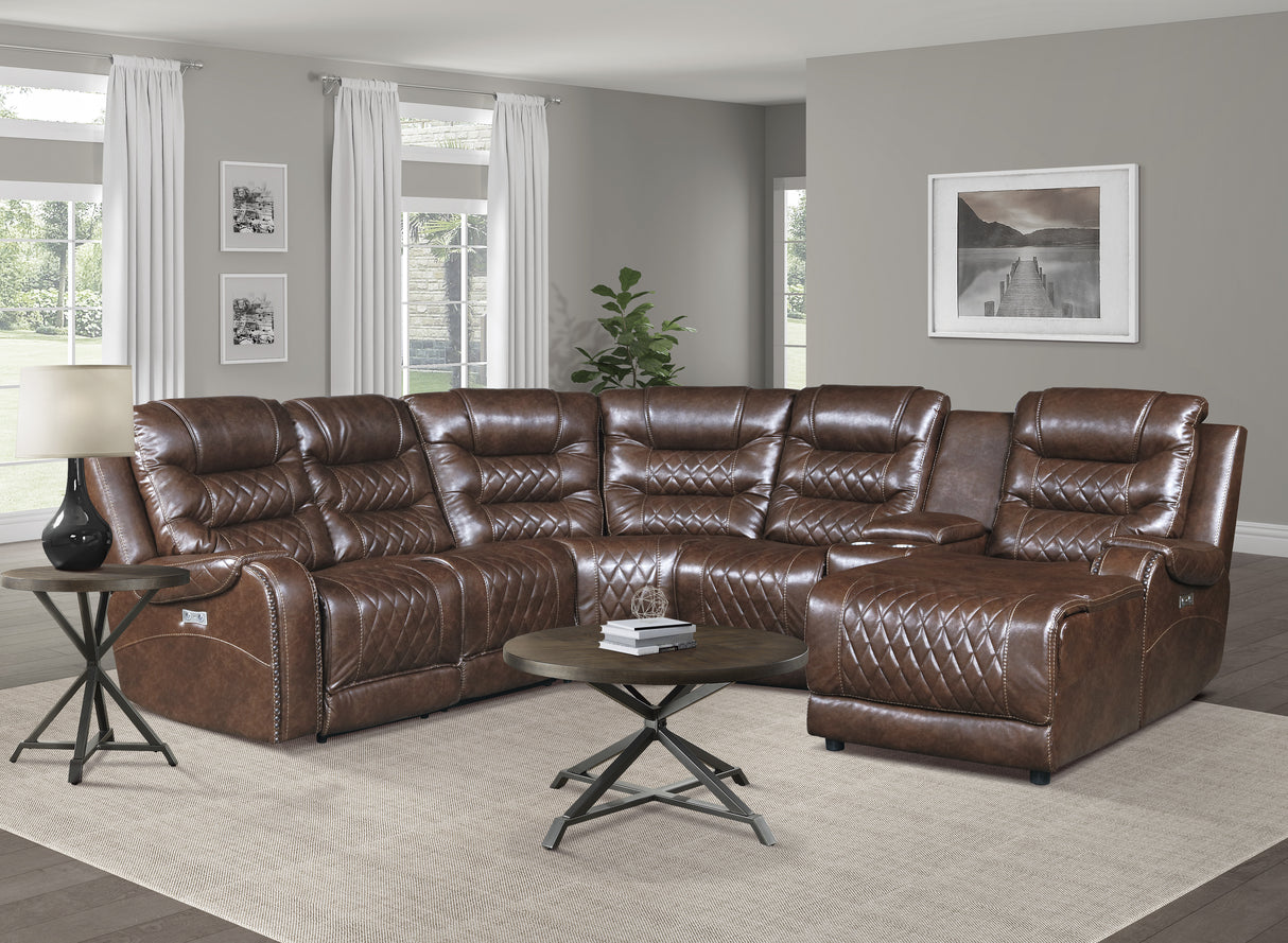 Putnam 6-Piece Modular Power Reclining Sectional With Right Chaise