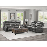 Putnam Gray Power Double Reclining Sofa