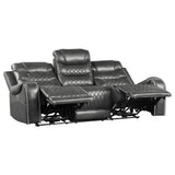 Putnam Gray Power Double Reclining Sofa