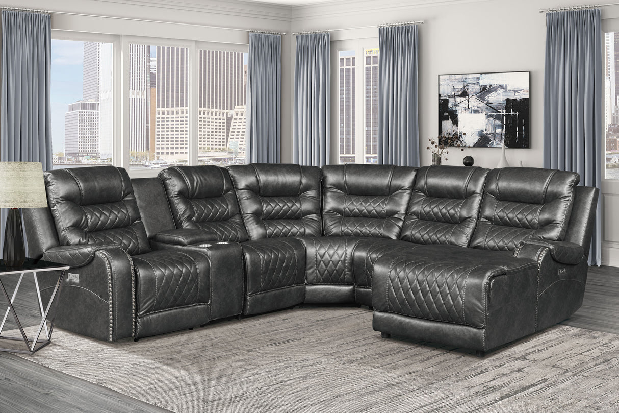 Putnam 6-Piece Modular Power Reclining Sectional With Right Chaise