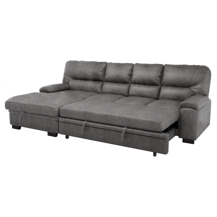 Michigan 2-Piece Sectional With Pull-Out Bed And Left Chaise Hidden Storage