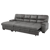 Michigan 2-Piece Sectional With Pull-Out Bed And Left Chaise Hidden Storage