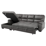 Michigan 2-Piece Sectional With Pull-Out Bed And Left Chaise Hidden Storage