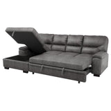 Michigan 2-Piece Sectional With Pull-Out Bed And Left Chaise Hidden Storage