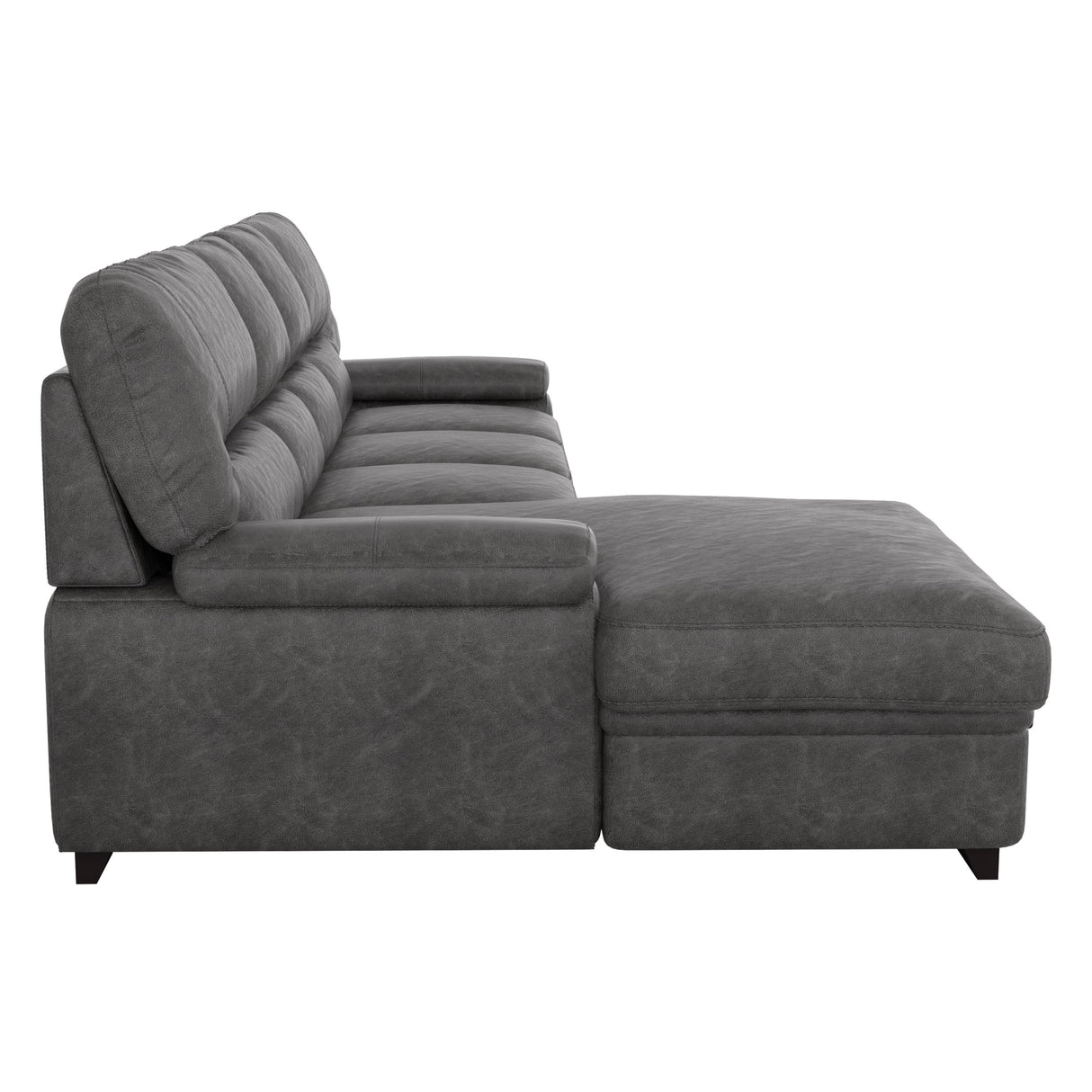 Michigan 2-Piece Sectional With Pull-Out Bed And Left Chaise Hidden Storage