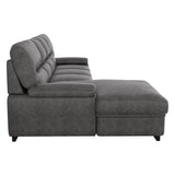 Michigan 2-Piece Sectional With Pull-Out Bed And Left Chaise Hidden Storage