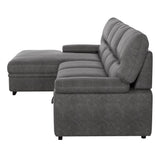 Michigan 2-Piece Sectional With Pull-Out Bed And Left Chaise Hidden Storage