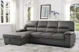 Michigan 2-Piece Sectional With Pull-Out Bed And Left Chaise Hidden Storage