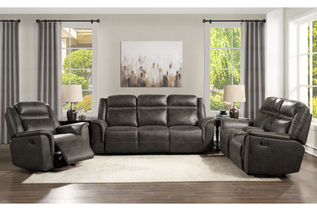 Boise Double Reclining Sofa With Center Drop-Down Cup Holders