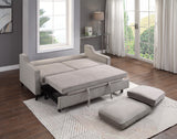 Adelia Cobblestone Velvet Convertible Studio Sofa with Pull-out Bed