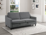 Adelia Dark Gray Convertible Studio Sofa With Pull-Out Bed
