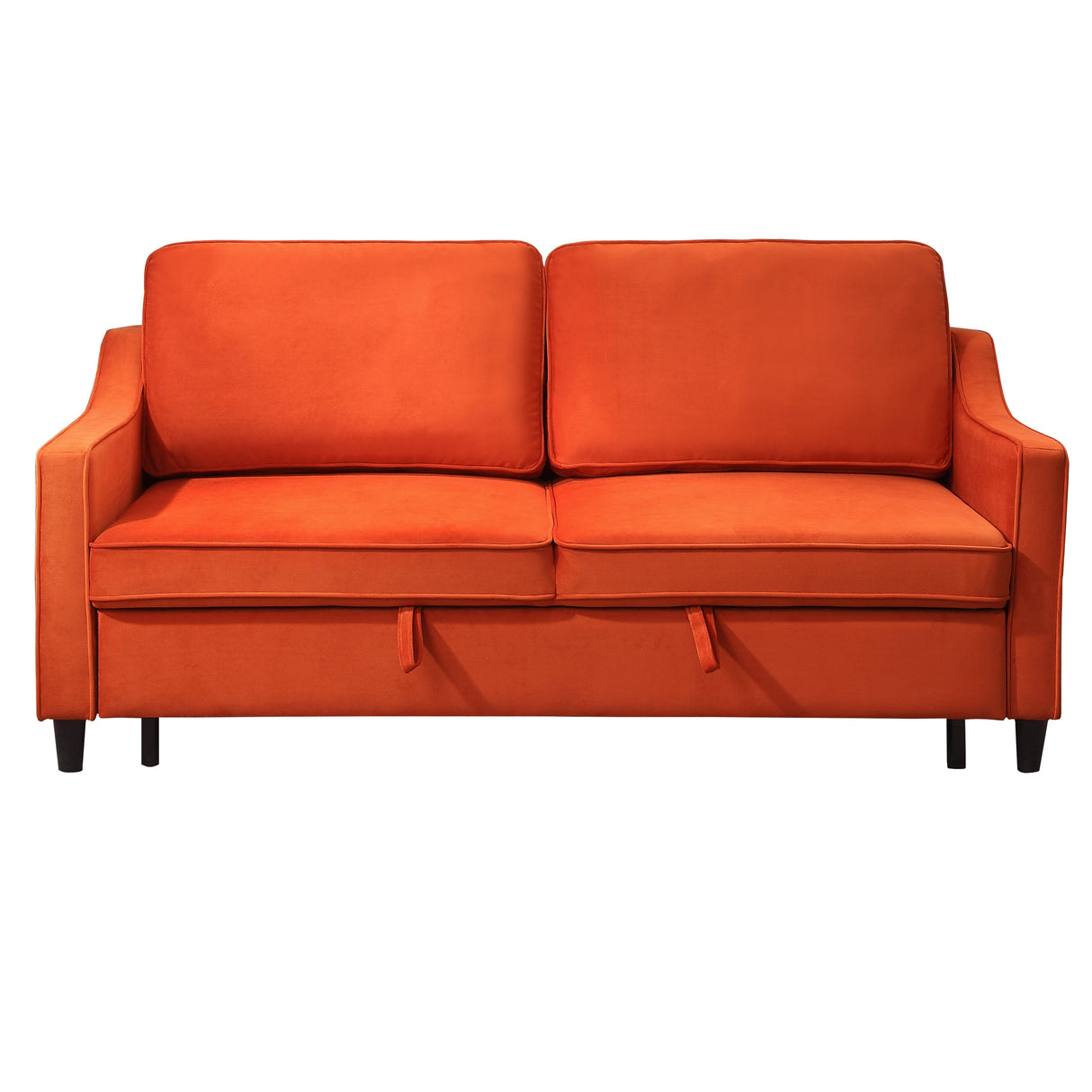 Adelia Orange Convertible Studio Sofa With Pull-Out Bed