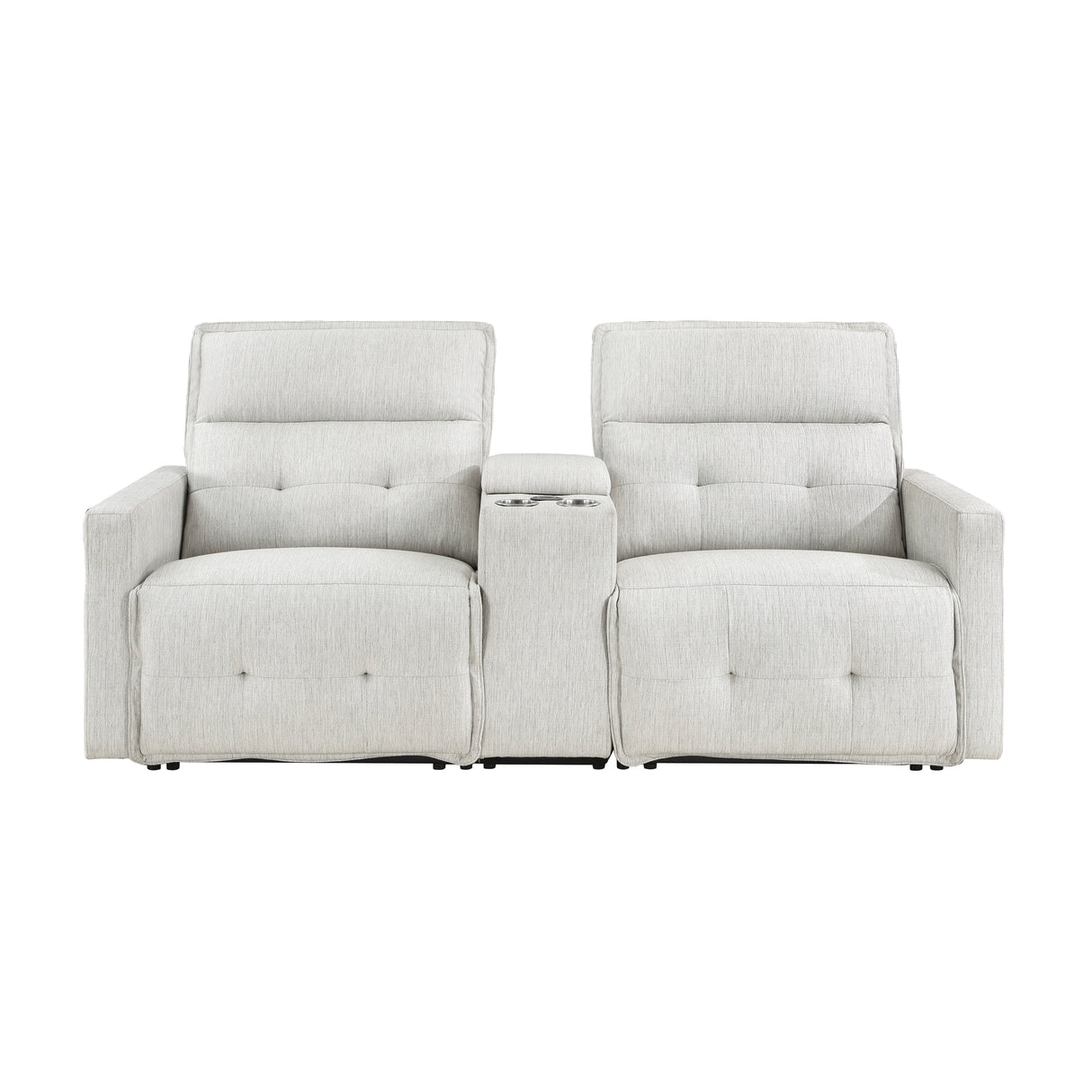 Salida Power Double Reclining Love Seat With Center Console And Headrests
