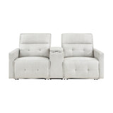 Salida Power Double Reclining Love Seat With Center Console And Headrests