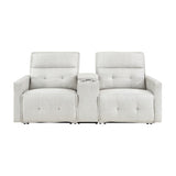 Salida Power Double Reclining Love Seat With Center Console And Headrests