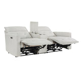Salida Power Double Reclining Love Seat With Center Console And Headrests