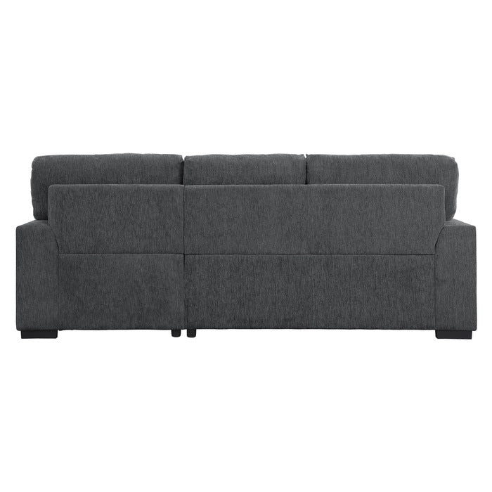 Morelia Exposed Feet With Faux Wood 2-Piece Sectional Pull-Out Bed And Right Chaise Hidden Storage