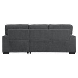 Morelia Exposed Feet With Faux Wood 2-Piece Sectional Pull-Out Bed And Right Chaise Hidden Storage