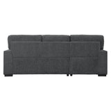 Morelia Exposed Feet With Faux Wood 2-Piece Sectional Pull-Out Bed And Left Chaise Hidden Storage