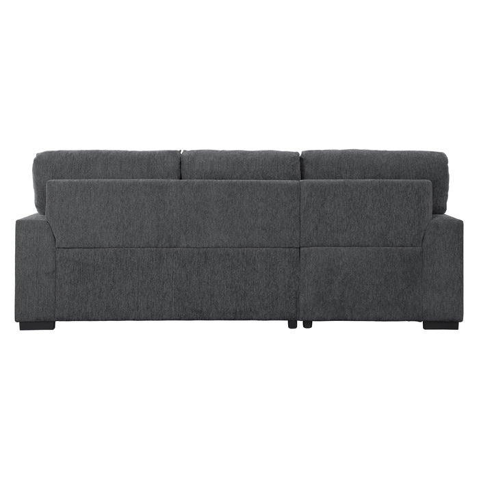Morelia Exposed Feet With Faux Wood 2-Piece Sectional Pull-Out Bed And Left Chaise Hidden Storage