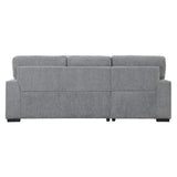 Morelia Exposed Feet With Faux Wood 2-Piece Sectional Pull-Out Bed And Left Chaise Hidden Storage
