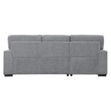 Morelia Exposed Feet With Faux Wood 2-Piece Sectional Pull-Out Bed And Left Chaise Hidden Storage