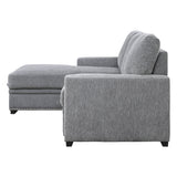 Morelia Exposed Feet With Faux Wood 2-Piece Sectional Pull-Out Bed And Left Chaise Hidden Storage