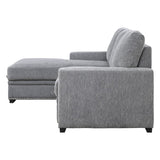 Morelia Exposed Feet With Faux Wood 2-Piece Sectional Pull-Out Bed And Left Chaise Hidden Storage